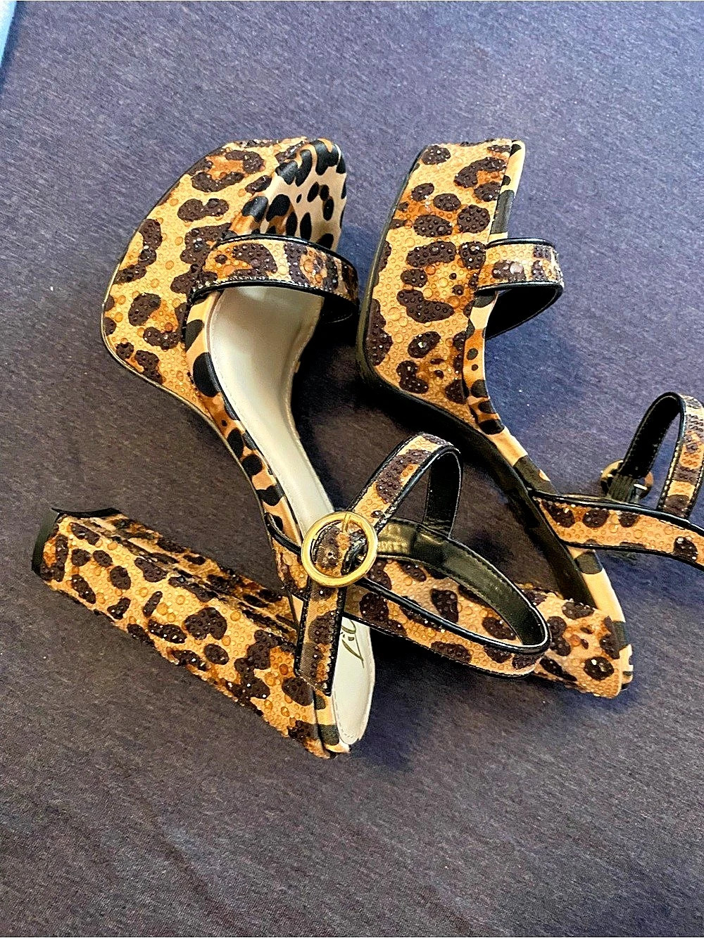 Betsey Johnson Leopard Platform Heels US 8